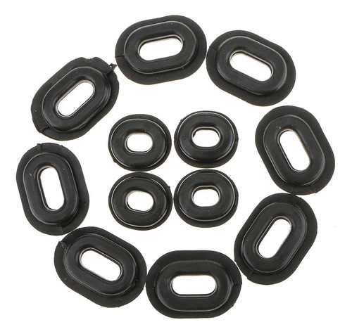 Ojales Negros De Cubierta Lateral De Goma 120pcs Para El