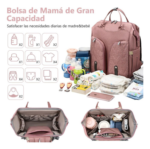 Mochila Pañalera Multifuncional, Bolsa De Pañales De Bebé