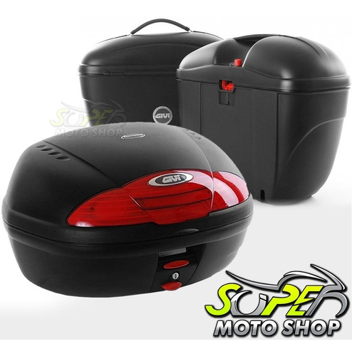 Kit Baú Lateral Givi E-21 + Top Case E450 + Suporte Cb 500 X