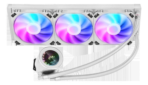 Enfriador De Agua Sama Argb Cpu Aio Pwm De 360 Mm Y Blanco