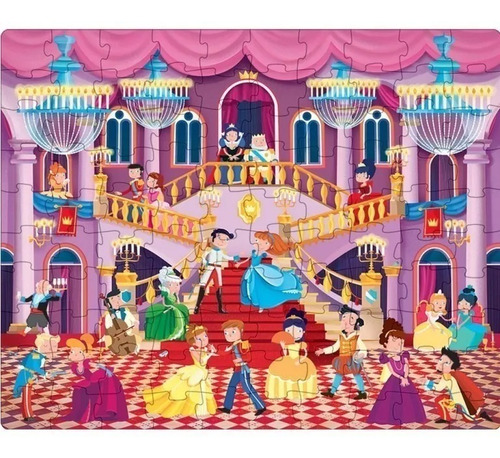 Puzzle + Libro Baile Princesas 30 Pzs Rompecabezas Gigantes