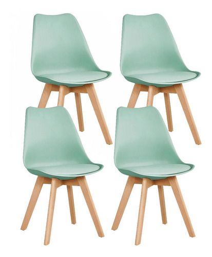 Pack De 4 Sillas Tulip Menta