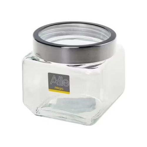 Frascos Cuadrados Canister De Vidrio 850ml 11x10cm