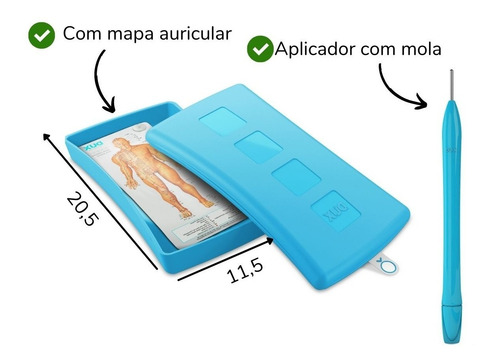 Imagem 2 de 6 de Kit Acupuntura Auriculoterapia Completo Dux 12 Peças