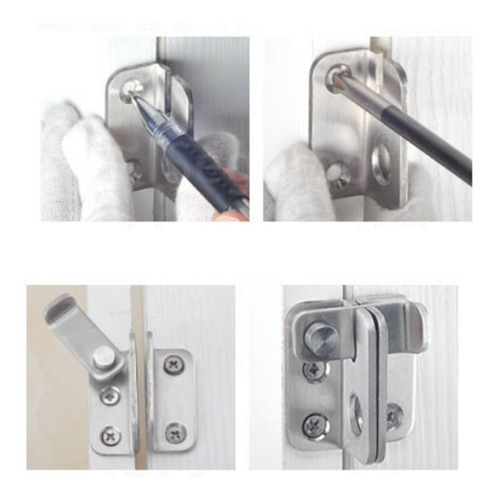 2x Cerradura De Puerta De Acero Inoxidable Cerradura De La