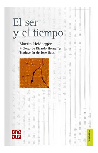 Libro El Ser Y El Tiempo /835