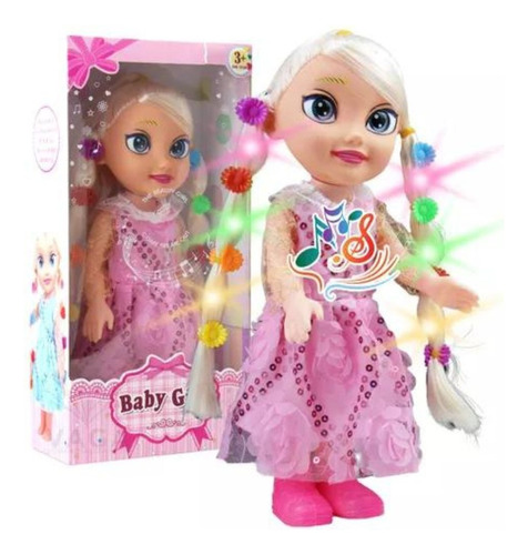 Muñeca Baby Girls Trenzas Luminosas