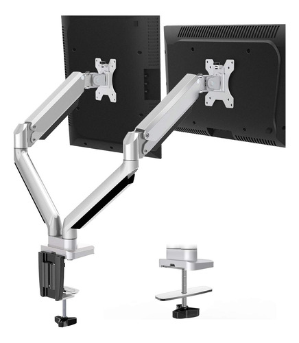 Mountup Soporte De Sobremesa Para Dos Monitores, Aluminio...