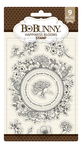 Scrapbooking Sellos De Silicona - Happines Blooms - Bo Bunny