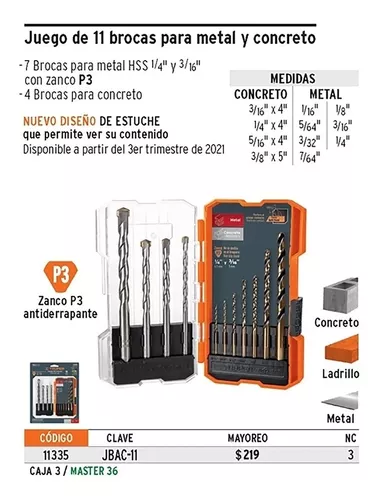 Juego Broca 11 Pzs (11335) Truper — El Arenal