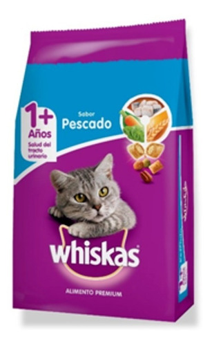 Imagen 1 de 11 de Whiskas Alimento Seco Para Gato Adulto Sabor Pescado 10kg