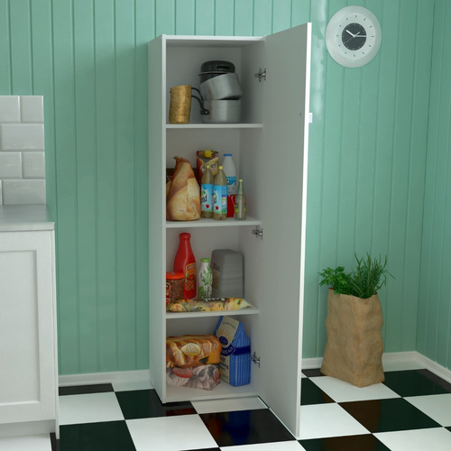 Imagen 4 de 10 de Despensero Mueble Alacena Despensa Alto 1 Puerta 4 Estantes