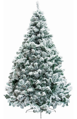 Arbol Navidad Pino Nevado Artificial 1.60 M Follaje Jardimex Color Blanco