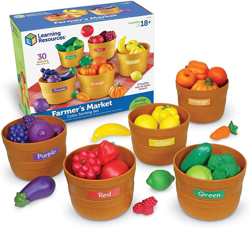 Set Juguete De Mercado Juguete Frutas Y Verduras  30 Psz. 