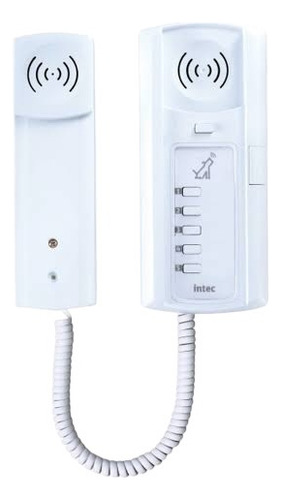 Telefono De Interfón Intec Bot-5 5 Botones Pared Blanco Blanco