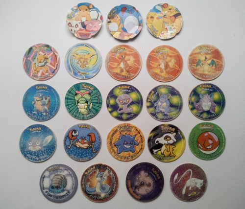 22 Tazos Pokémon Diversos Períodos Originales De Época. J