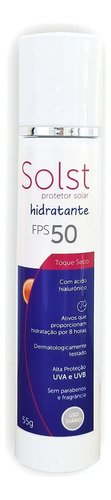 Solst Protetor Solar C/ Ácido Hialuronico Fps50 Toque Seco