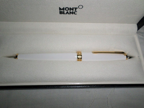 Lapicera Montblanc Pix Roller Blanca Y Oro Negra No Envio