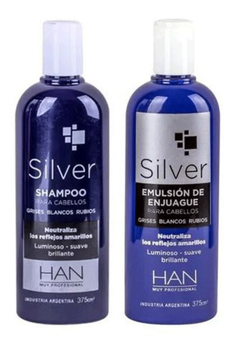 Han Kit Silver Matizador Shampoo + Acondicionador X375 Promo