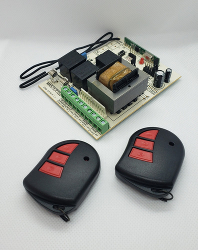 Kit Placa Portao Mastertec Rqc 299mhz + 2 Controles 299mhz