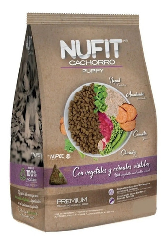 Imagen 1 de 6 de Croqueta Alimento Perro Cachorro Premium Nufit By Nupec 20kg
