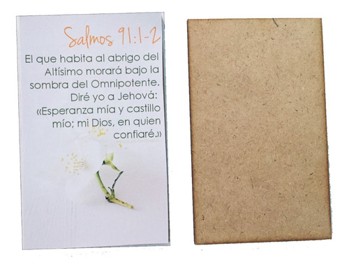 1 Cuadro Del Salmos 91:1-2 Mide 8.5x14cm (vm814)