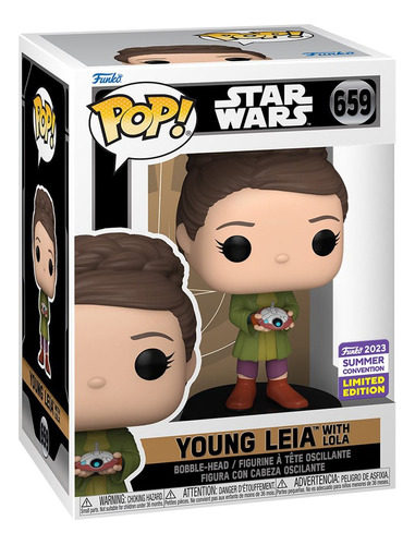 Funko Pop Star Wars Obi-wan Kenobi Young Leia With Lola Sdcc