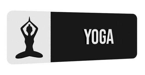 Placa Sinalização Mdf Auto Relevo Yoga Academia Spa Clinica