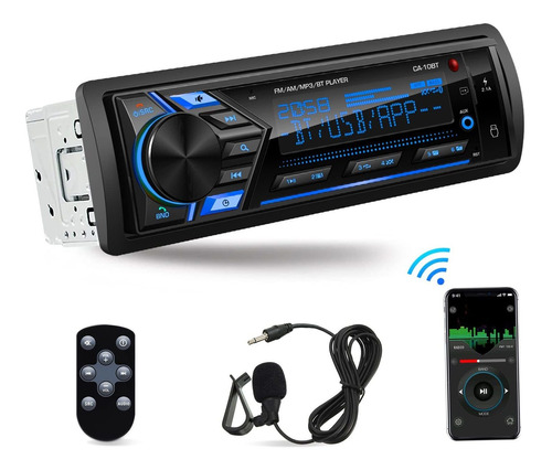 Radio Estereo Vehiculo Solo Din Multimedia Sin Mecha Am