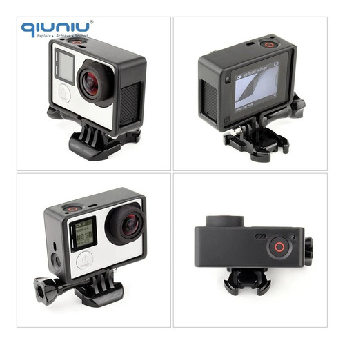 Case Armação Moldura Frame P/ Gopro Hero 3 3+ 4 + Microfone