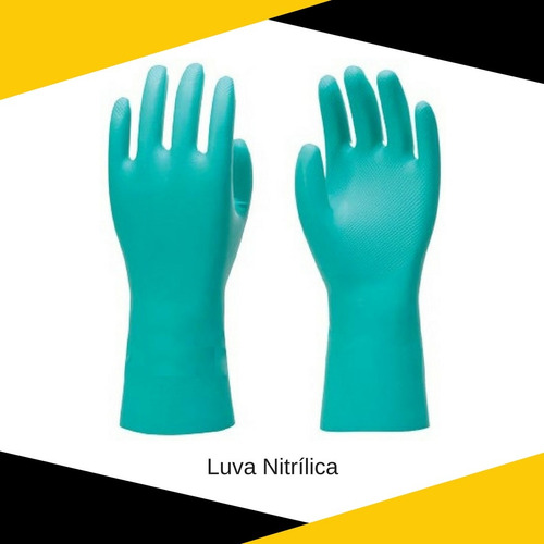 Kit De Epi Proteção Quimica, Mascara Óculos E Luva Nitrilica