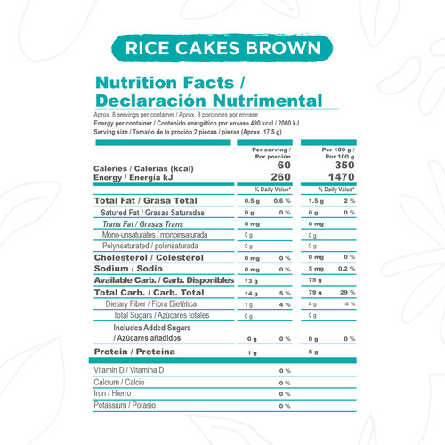 Pack X3 Rice Cakes Integrales 140g Okko