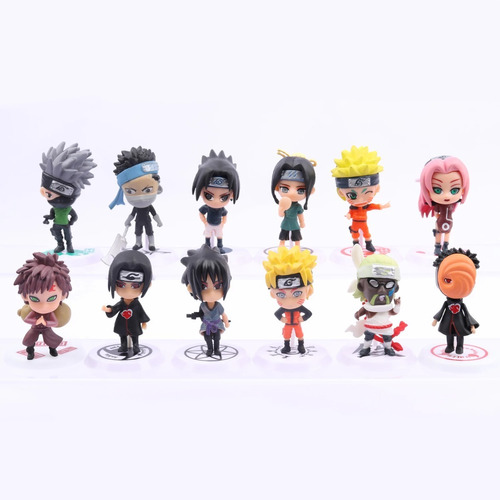 Set De 12 Figuras De Naruto Sasuke Gaara Itachi (animekawaii