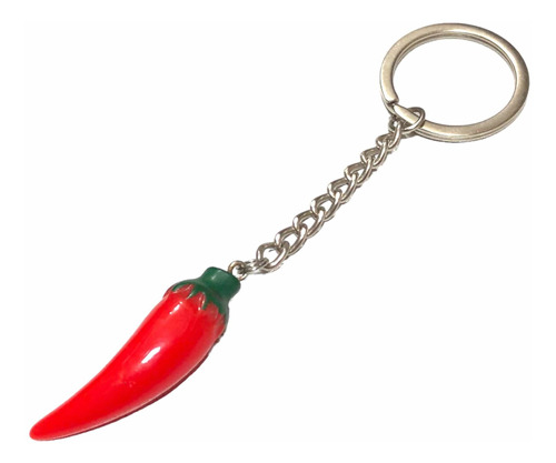 Llavero De Plástico Chile Chilis Pepper Figura 3d Largo 44mm