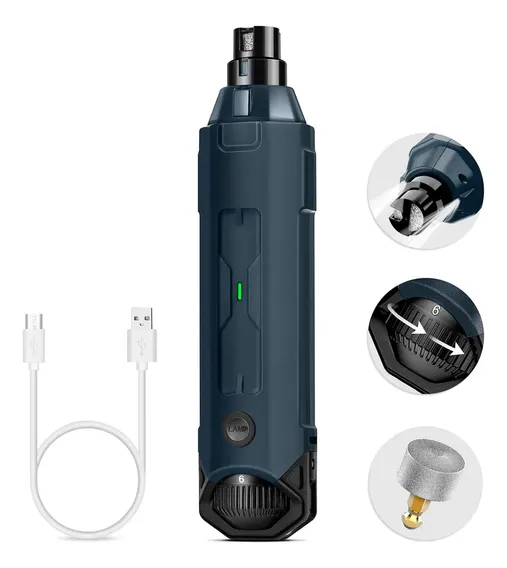 Cortador de Unha Pet Cachorro Gato Lixador Elétrico 6 Modos C/LED