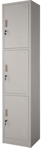 Locker Metalico 3 Puertas Casilleros Oficina Chapa 9x34x180