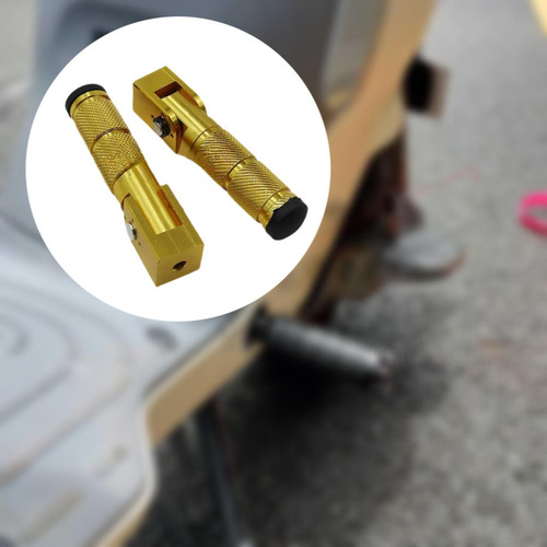 2 Reposapiés Para Motocicleta, Accesorio Dorado
