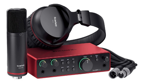 Kit Placa De Audio+acceso Focusrite Scarlett 2i2 Studio Cuo