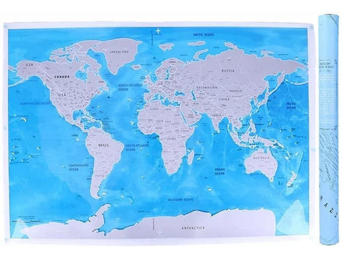 Mapa Do Mundo De Raspar Bandeiras Mapa Raspadinha 60*82cm
