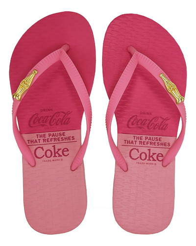 Chinelo Coca Cola Feminino Rosa Pink Drink Coke 86 Cc4097