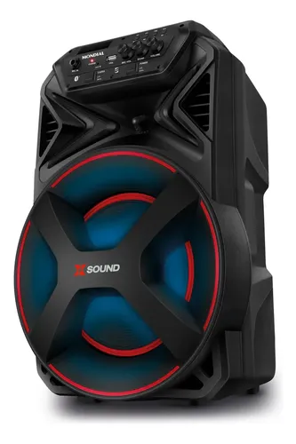 Caixa Amplificada Mondial 300w Bivolt Cm-300-n Preto 127/220v