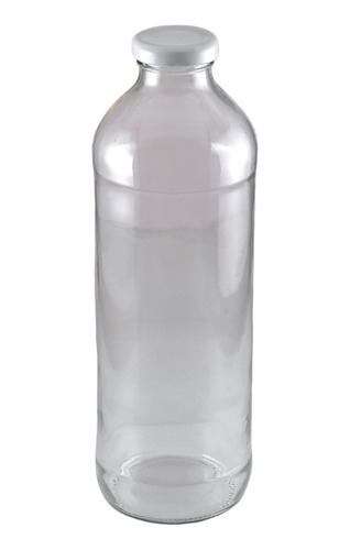 Botellas De Vidrio Jugo 910 Cc Con Tapa Jugo Agua X 24 Unid
