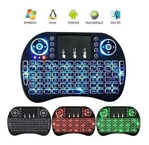 Imagem 1 de 1 de Mini Teclado Com Mouse Led Pc Tv Smart Etc..
