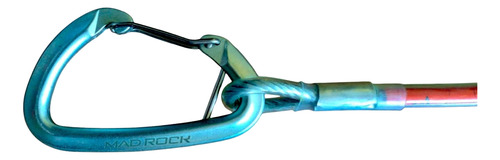 Mosqueton Mad Rock Gym Draw Set Cable Acero 40 Kn Escalada Plateado