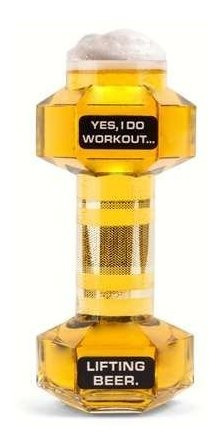 Bigmouth Inc Dumbbell Beer Glass Gran Regalo De La Mordaza P