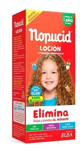 Imagen 2 de 2 de Nopucid Loción Elimina Piojos Y Liendres 65ml