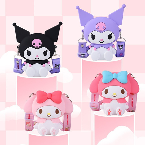 Bolso Cruzado De Silicona Sanrio Kuromi Melody Violencia