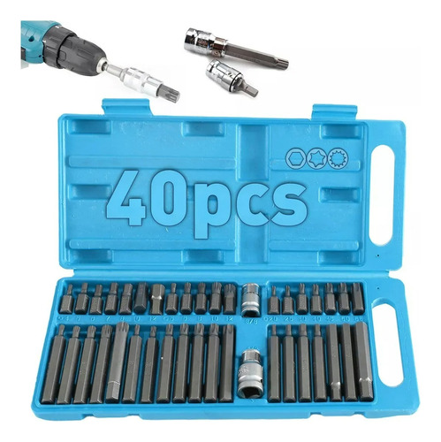 Puntas Hexagonales Torx Y Hexagonal Para Matraca 40 Piezas