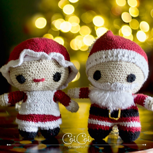 Santa Claus Y Sra Claus Tejidos A Crochet