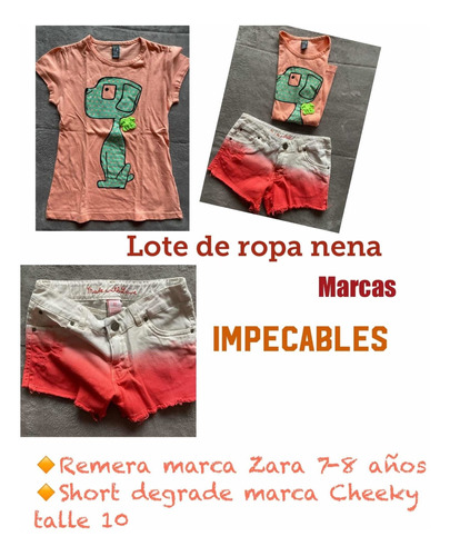 Lote Ropa De Nena Talle 8/10 Años  Zara -cheeky *impecables*